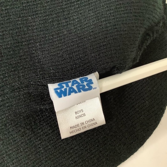 Star Wars Darth Vader large front Logo knit beanie cap hat size One Size EUC - Picture 4 of 16